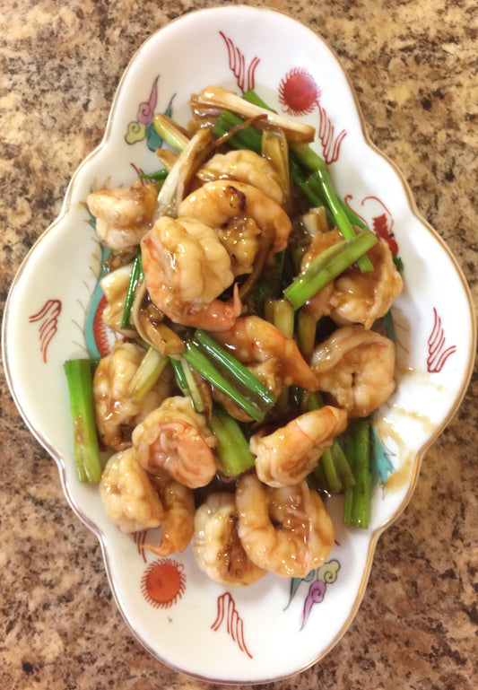 117. Shrimp w/ Ginger & Scallions