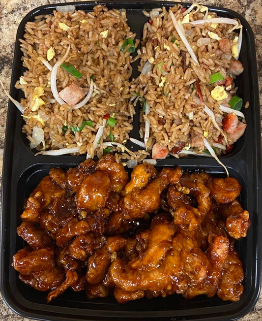 C15. Orange Chicken Dinner