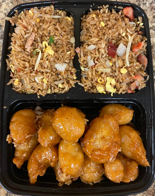C6. Honey Garlic Chicken Dinner